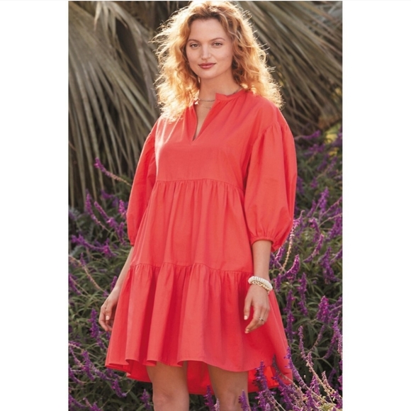 Sundry for Evereve - The Anywhere Easy Dress, Size 0 (XS) Coral Pink - Picture 15 of 16